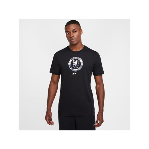 Męski T-shirt piłkarski Nike Chelsea F.C. - Czerń ze sklepu Nike poland w kategorii T-shirty męskie - zdjęcie 178607217