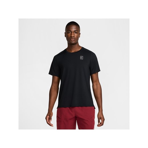 Męska koszulka do tenisa Dri-FIT NikeCourt Advantage - Czerń ze sklepu Nike poland w kategorii T-shirty męskie - zdjęcie 178607219