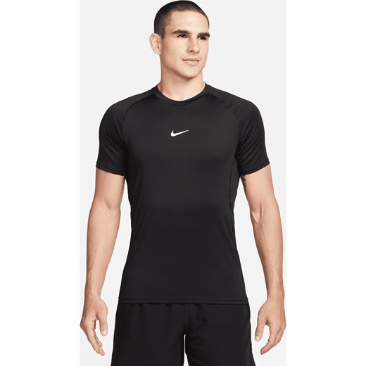 Męska koszulka z krótkim rękawem o dopasowanym kroju Dri-FIT Nike Pro - Czerń ze sklepu Nike poland w kategorii T-shirty męskie - zdjęcie 178607268