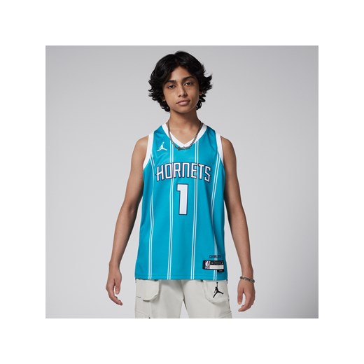Koszulka dla dużych dzieci (chłopców) Nike Dri-FIT NBA Swingman Charlotte Hornets 2023/24 Icon Edition - Niebieski ze sklepu Nike poland w kategorii T-shirty chłopięce - zdjęcie 178607585