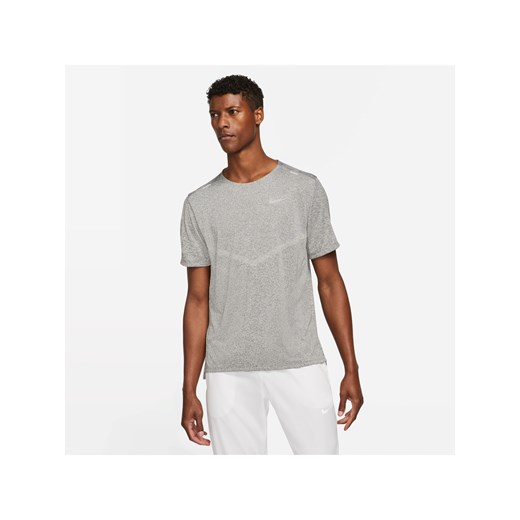 Męska koszulka z krótkim rękawem do biegania Dri-FIT Nike Rise 365 - Szary ze sklepu Nike poland w kategorii T-shirty męskie - zdjęcie 178607598