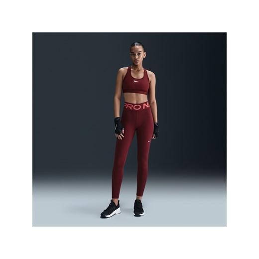 Damskie legginsy o pełnej długości z wysokim stanem Nike Pro Sculpt - Czerwony ze sklepu Nike poland w kategorii Spodnie damskie - zdjęcie 178607675