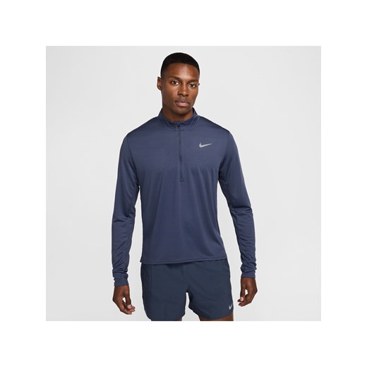 Męska koszulka do biegania z zamkiem 1/2 Dri-FIT Nike Pacer - Niebieski ze sklepu Nike poland w kategorii T-shirty męskie - zdjęcie 178607755