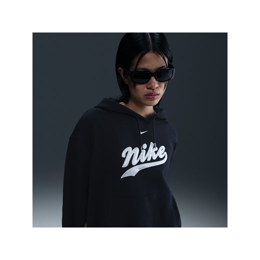 Damska bluza z kapturem Nike Sportswear Phoenix Fleece - Czerń ze sklepu Nike poland w kategorii Bluzy damskie - zdjęcie 178607928