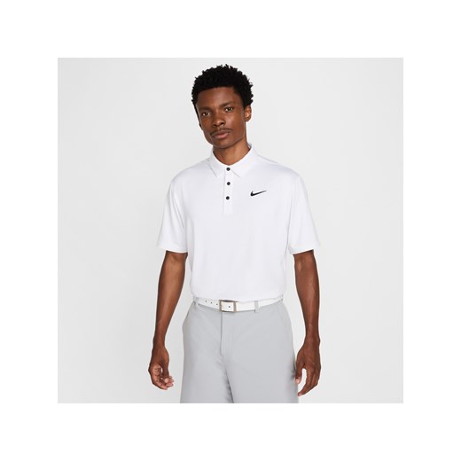 Męska gładka koszulka polo do golfa Dri-FIT Nike Tour - Biel ze sklepu Nike poland w kategorii T-shirty męskie - zdjęcie 178607955