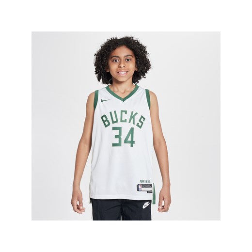 Koszulka dla dużych dzieci Nike NBA Swingman Milwaukee Bucks Association Edition 2022/23 - Biel ze sklepu Nike poland w kategorii T-shirty chłopięce - zdjęcie 178608496