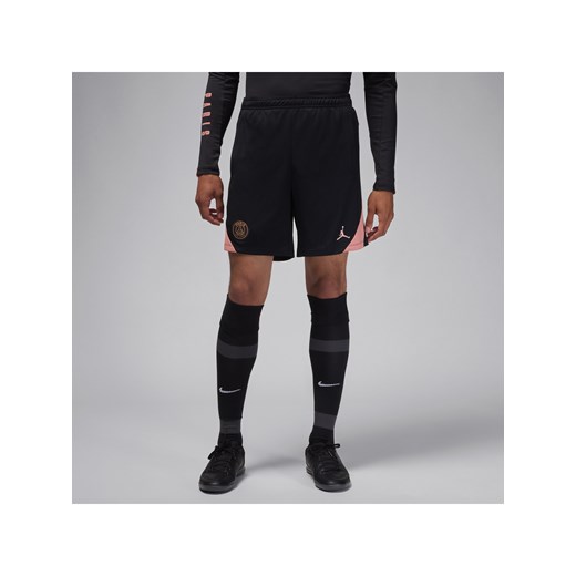 Męskie dzianinowe spodenki piłkarskie Jordan Dri-FIT Paris Saint-Germain Strike (wersja trzecia) - Czerń ze sklepu Nike poland w kategorii Spodenki męskie - zdjęcie 178608549