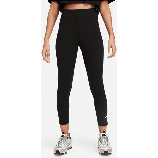 Damskie legginsy 7/8 z wysokim stanem Nike Sportswear Classic - Czerń ze sklepu Nike poland w kategorii Spodnie damskie - zdjęcie 178608957