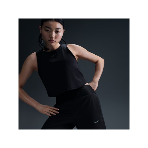 Damska koszulka bez rękawów o skróconym kroju Dri-FIT Nike One Classic - Czerń ze sklepu Nike poland w kategorii Bluzki damskie - zdjęcie 178609009