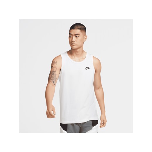 Męska koszulka bez rękawów Nike Sportswear Club - Biel ze sklepu Nike poland w kategorii T-shirty męskie - zdjęcie 178609028