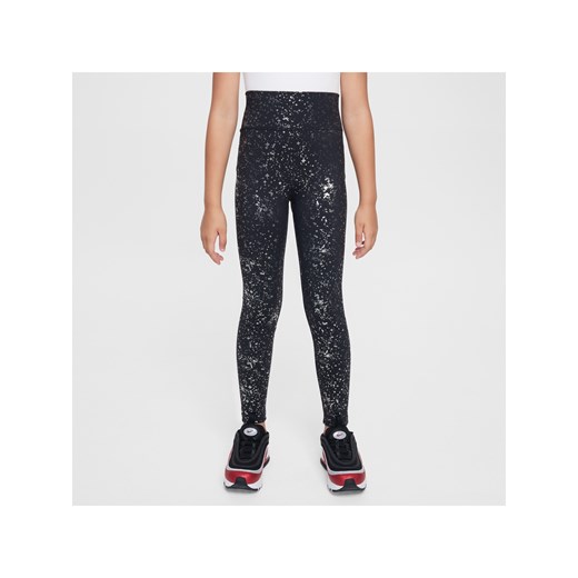 Legginsy z wysokim stanem dla dużych dzieci (dziewcząt) Dri-FIT Nike One - Czerń ze sklepu Nike poland w kategorii Spodnie dziewczęce - zdjęcie 178609187
