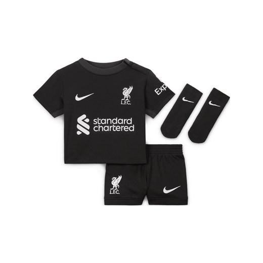 Trzyczęściowy strój piłkarski dla niemowląt i maluchów Nike Liverpool F.C. Stadium 2024/25 (wersja wyjazdowa) – replika - Zieleń ze sklepu Nike poland w kategorii Odzież dla niemowląt - zdjęcie 178609358