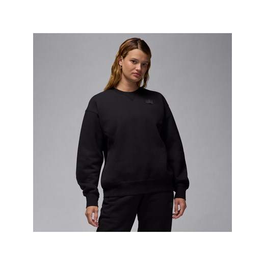 Damska bluza dresowa z półokrągłym dekoltem Jordan Flight Fleece - Czerń ze sklepu Nike poland w kategorii Bluzy damskie - zdjęcie 178609865