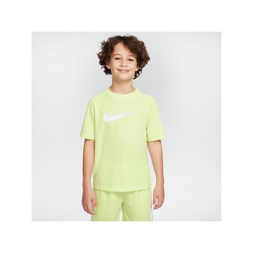 Koszulka z krótkim rękawem dla dużych dzieci (chłopców) Dri-FIT Nike Multi - Żółty ze sklepu Nike poland w kategorii T-shirty chłopięce - zdjęcie 178609955