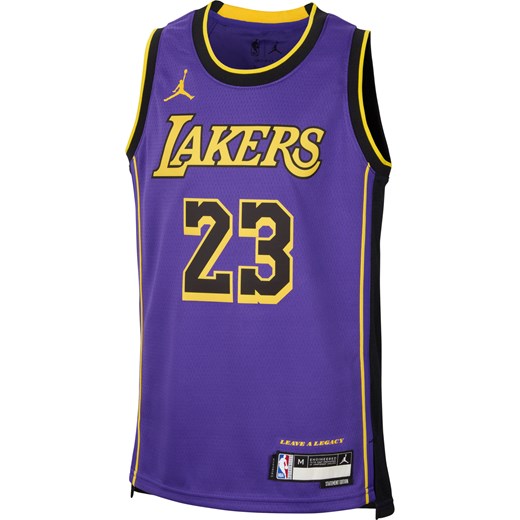 Koszulka dla dużych dzieci (chłopców) Jordan Dri-FIT NBA Swingman LeBron James Los Angeles Lakers Statement Edition - Fiolet ze sklepu Nike poland w kategorii T-shirty chłopięce - zdjęcie 178609958