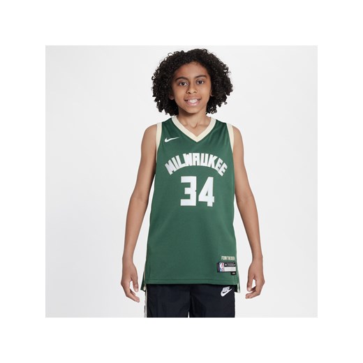 Koszulka dla dużych dzieci Nike NBA Swingman Milwaukee Bucks 2023/24 Icon Edition - Zieleń ze sklepu Nike poland w kategorii T-shirty chłopięce - zdjęcie 178609968