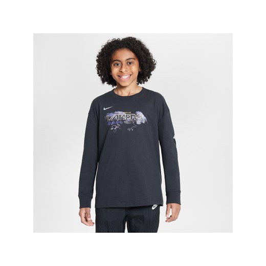 T-shirt z długim rękawem dla dużych dzieci (chłopców) Max90 Nike NBA Los Angeles Lakers Essential - Czerń ze sklepu Nike poland w kategorii T-shirty chłopięce - zdjęcie 178609975