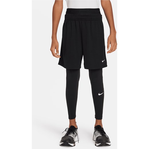 Legginsy dla dużych dzieci (chłopców) Nike Pro Dri-FIT - Czerń ze sklepu Nike poland w kategorii Spodnie chłopięce - zdjęcie 178610058