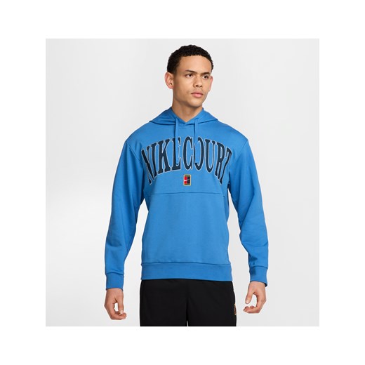 Męska dzianinowa bluza z kapturem do tenisa Dri-FIT NikeCourt Heritage - Niebieski ze sklepu Nike poland w kategorii Bluzy męskie - zdjęcie 178610059