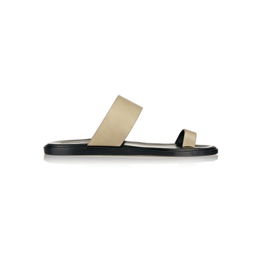 Minimalist leather sandals net-a-porter bezowy Sandały skórzane