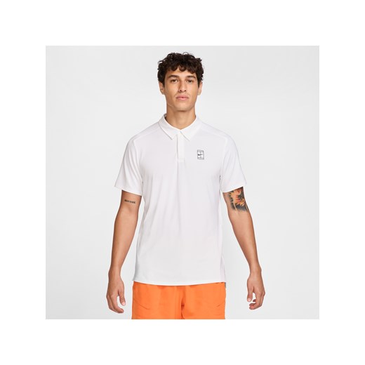 Męska koszulka polo do tenisa Dri-FIT NikeCourt Advantage - Biel ze sklepu Nike poland w kategorii T-shirty męskie - zdjęcie 178610127