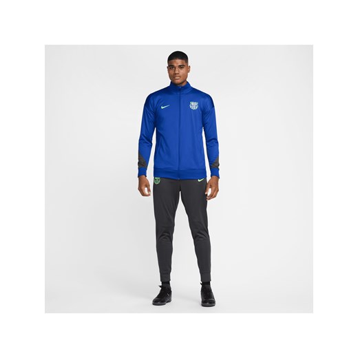 Męski dzianinowy dres piłkarski Nike Dri-FIT FC Barcelona Strike (wersja trzecia) - Niebieski ze sklepu Nike poland w kategorii Bluzy męskie - zdjęcie 178610166