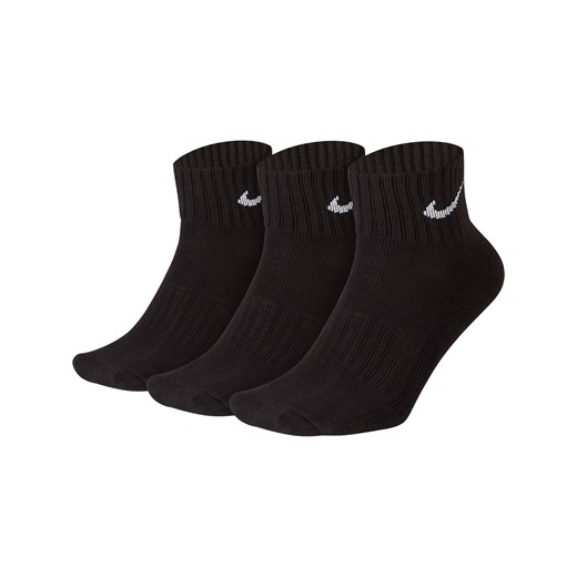 Skarpety do kostki z amortyzacją Nike (3 pary) - Czerń ze sklepu Nike poland w kategorii Skarpetki damskie - zdjęcie 178610375