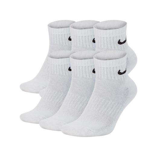 Skarpety treningowe do kostki Nike Everyday Cushioned (6 par) - Biel ze sklepu Nike poland w kategorii Skarpetki męskie - zdjęcie 178610387