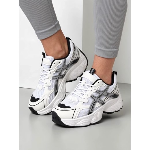 Buty sportowe damskie Royalfashion.pl sneakersy sznurowane białe
