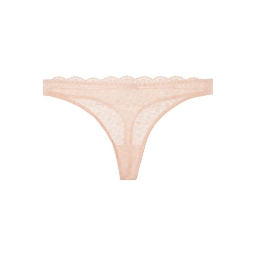 Volupté Calme embroidered tulle thong net-a-porter bezowy 