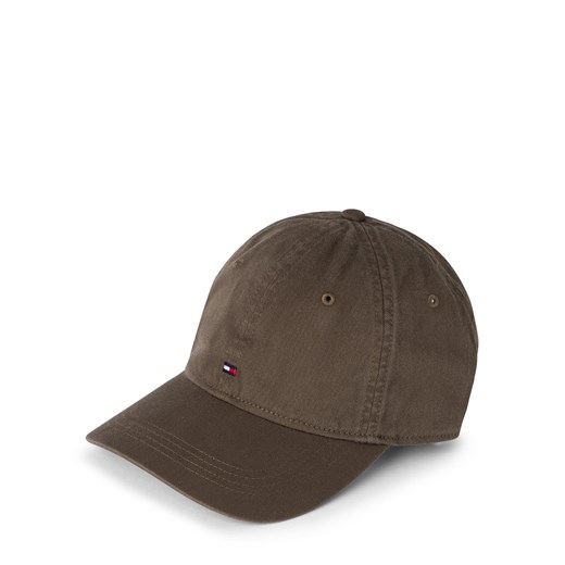 Tommy Hilfiger Męska czapka z daszkiem - Flag Soft 6 Panel Cap Mężczyźni Bawełna oliwkowy jednolity ze sklepu vangraaf w kategorii Czapki z daszkiem męskie - zdjęcie 178615086