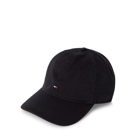 Tommy Hilfiger Męska czapka z daszkiem - Flag Soft 6 Panel Cap Mężczyźni Bawełna czarny jednolity ze sklepu vangraaf w kategorii Czapki z daszkiem męskie - zdjęcie 178615088