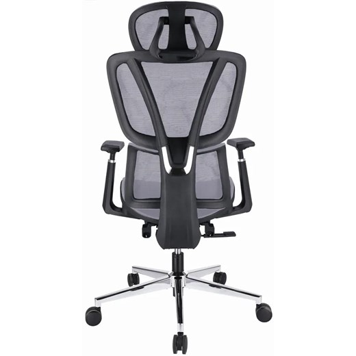 Szare regulowane krzesło obrotowe z podnóżkiem -  Aragos 4X Elior One Size Edinos.pl