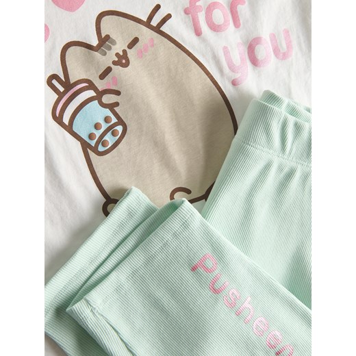 Reserved - Dwuczęściowa piżama Pusheen - jasnozielony Reserved 146/152 (10-11 lat) Reserved