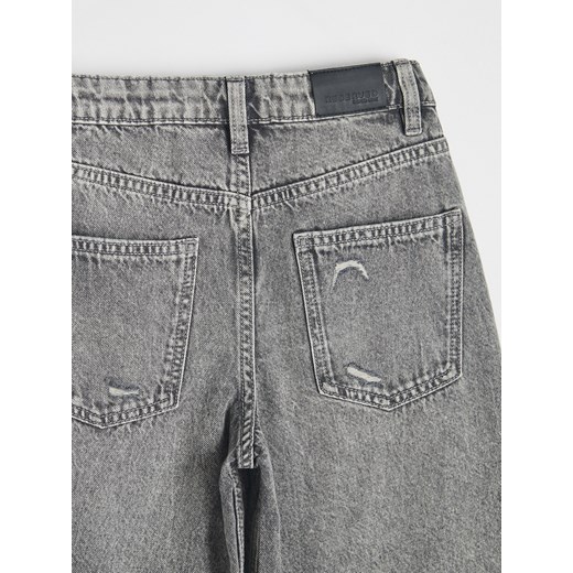 Reserved - Jeansy super wide leg - jasnoszary Reserved 128 (7-8 lat) Reserved