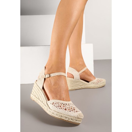 Espadryle damskie Renee boho z tkaniny z klamrą
