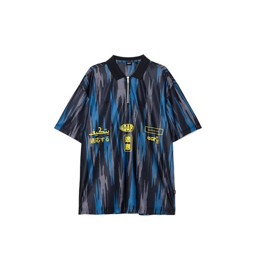Cropp - Koszulka polo z zapięciem i nadrukiem - czarny ze sklepu Cropp w kategorii T-shirty męskie - zdjęcie 178620518