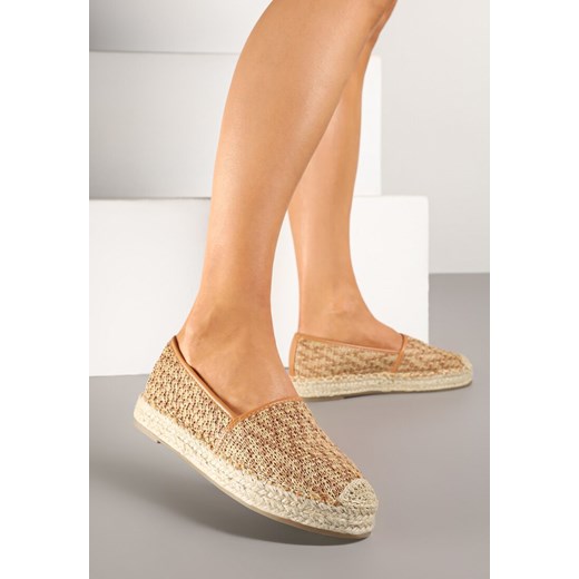 Ciemnobeżowe Espadryle z Plecionym Sznurkiem Nimiorra ze sklepu renee.pl w kategorii Espadryle damskie - zdjęcie 178622057