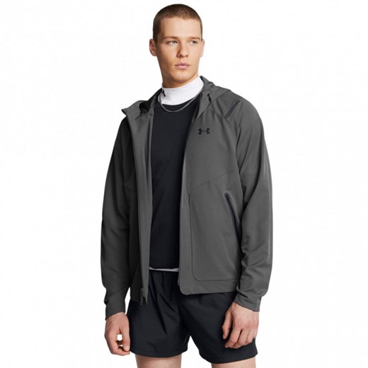 Męska kurtka przejściowa Under Armour UA Unstoppable Jacket Lc - szara ze sklepu Sportstylestory.com w kategorii Kurtki męskie - zdjęcie 178622288