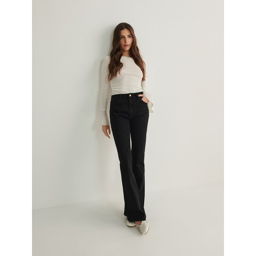 Reserved - Jeansy bootcut - czarny ze sklepu Reserved w kategorii Jeansy damskie - zdjęcie 178623519