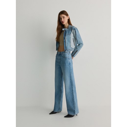Reserved - Jeansy wide leg - niebieski Reserved 42 Reserved okazja