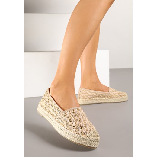 Beżowe Espadryle z Plecionym Sznurkiem Nimiorra ze sklepu renee.pl w kategorii Espadryle damskie - zdjęcie 178624686