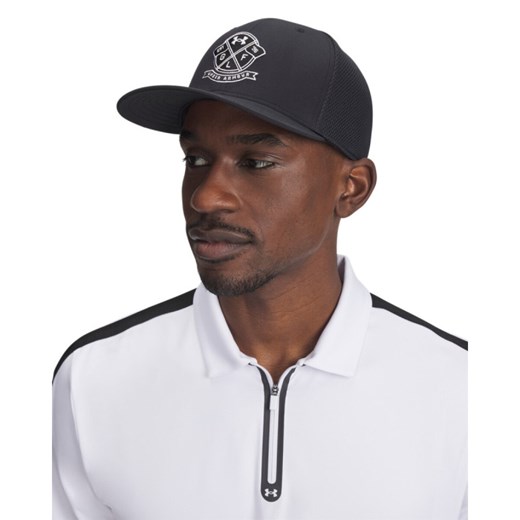 Męska czapka z daszkiem Under Armour M Iso-chill Drive Mid STR - czarna ze sklepu Sportstylestory.com w kategorii Czapki z daszkiem męskie - zdjęcie 178625466
