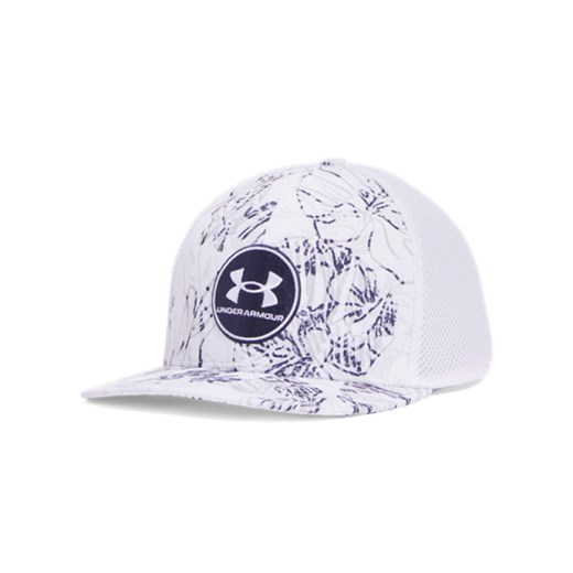 Męska czapka z daszkiem Under Armour M Iso-chill Drive Mid STR - biała ze sklepu Sportstylestory.com w kategorii Czapki z daszkiem męskie - zdjęcie 178625478