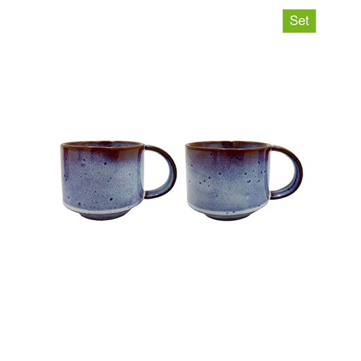 OYOY living design Filiżanki (2 szt.) &quot;Yuka&quot; w kolorze niebieskim do kawy - 8 x 7,5 x 11 cm ze sklepu Limango Polska w kategorii Filiżanki - zdjęcie 178626687