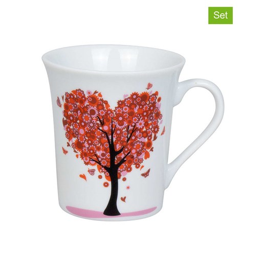 Könitz Kubki jumbo (2 szt.) &quot;Love Grows&quot; ze wzorem - 410 ml ze sklepu Limango Polska w kategorii Kubki - zdjęcie 178626765