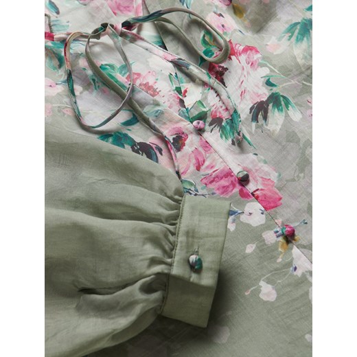 Bluzka damska Reserved z długimi rękawami wielokolorowa z poliamidu w kwiaty 