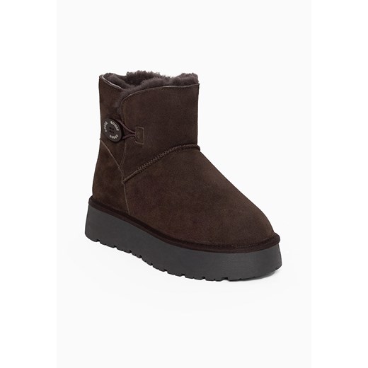 Gooce Skórzane botki zimowe &quot;Crestone&quot; w kolorze brązowym Gooce 36 Limango Polska wyprzedaż