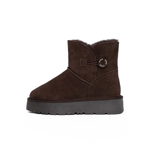 Gooce Skórzane botki zimowe &quot;Crestone&quot; w kolorze brązowym Gooce 39 Limango Polska wyprzedaż