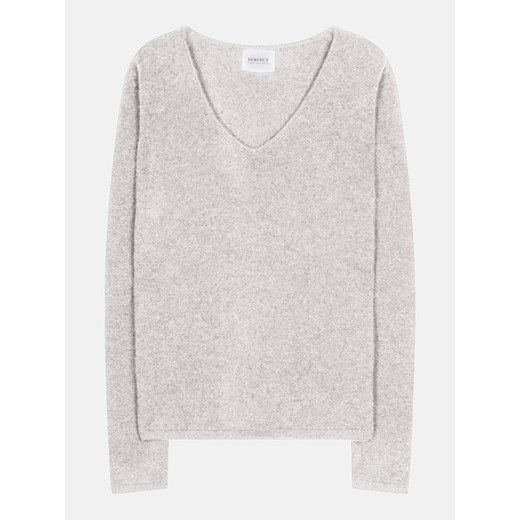Sweter damski Perfect Cashmere na zimę z dekoltem w serek 
